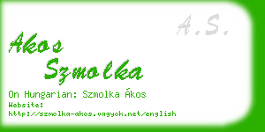 akos szmolka business card